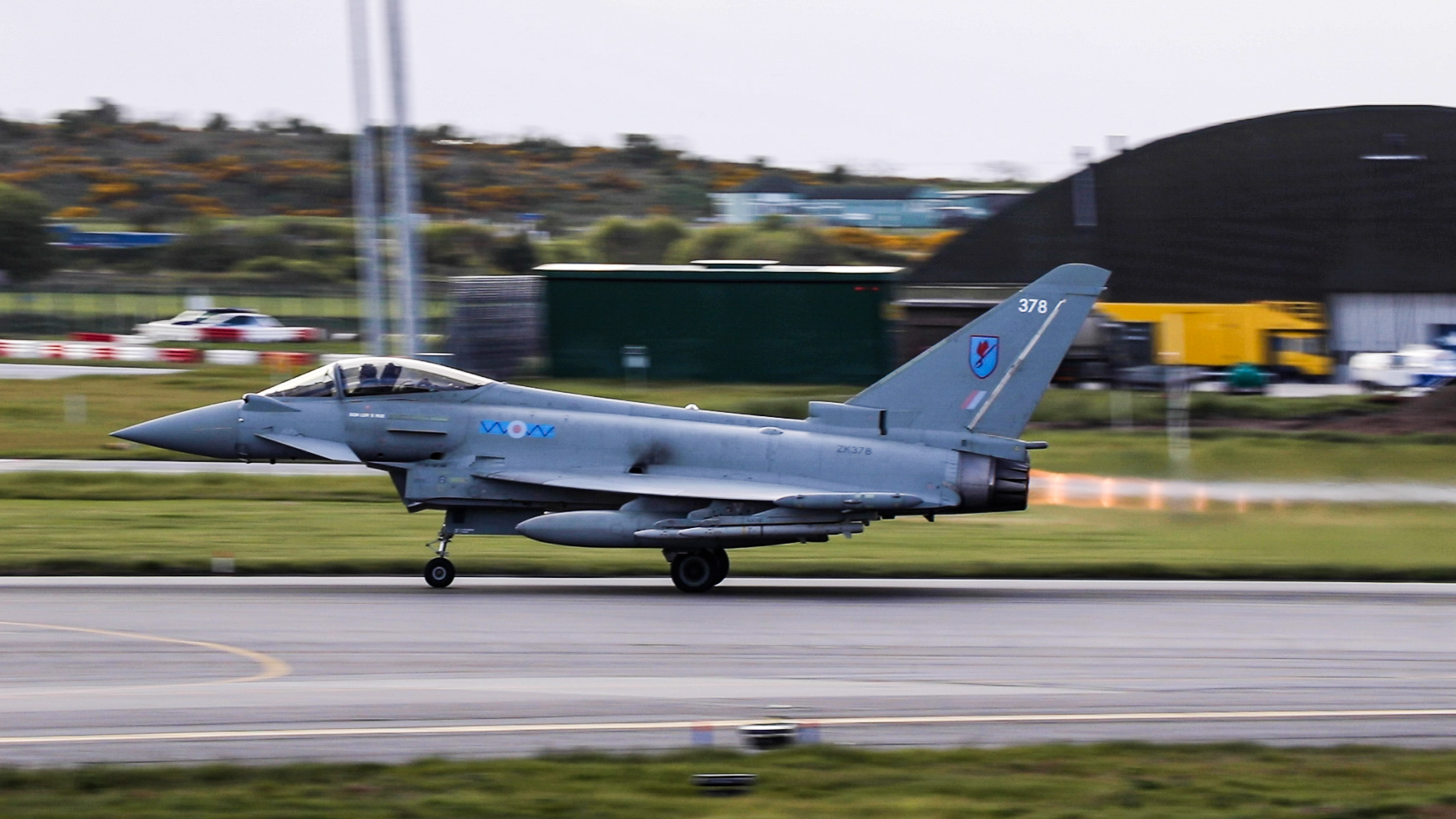 Typhoon on the runway.